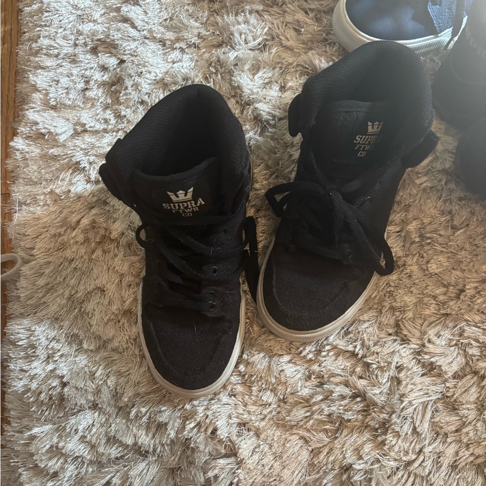 Supra Kids Black High-Top Shoes